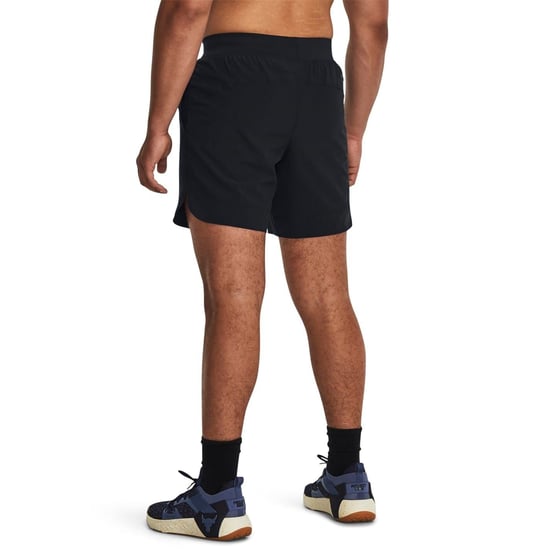 Men's Under Armour Pr Bermuda Shorts with Curved Hem in Black - Image 3