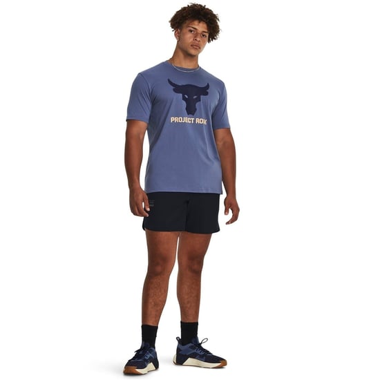 Men's Under Armour Pr Bermuda Shorts with Curved Hem in Black - Image 4