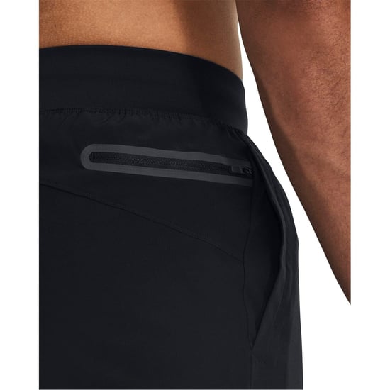 Men's Under Armour Pr Bermuda Shorts with Curved Hem in Black - Image 6