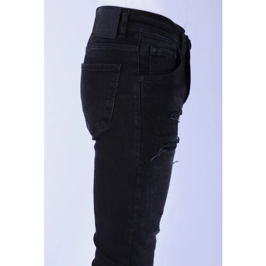 Local Fanatic Slimfit jeans met stretch met gaten - Image 2