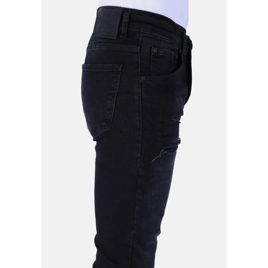 Local Fanatic Slimfit jeans met stretch met gaten - Image 3