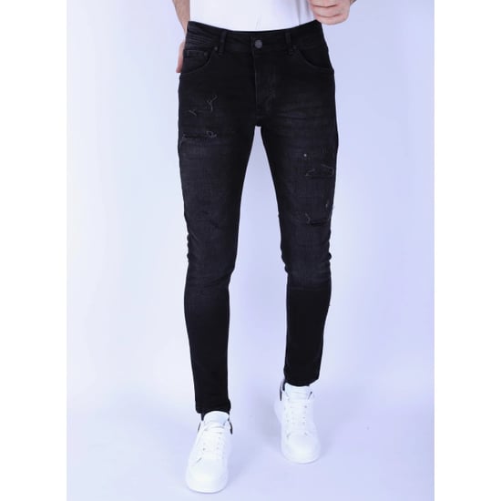 Local Fanatic Slimfit jeans met stretch met gaten - Image 4