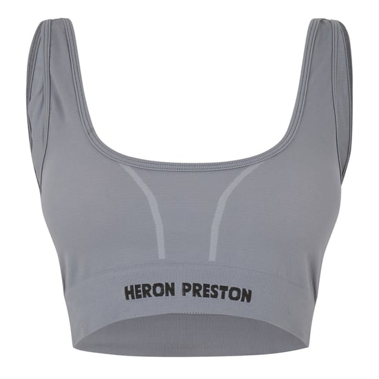 Women's Heron Preston Heron Scoop Neck Cropped Bra in Black - Image 1