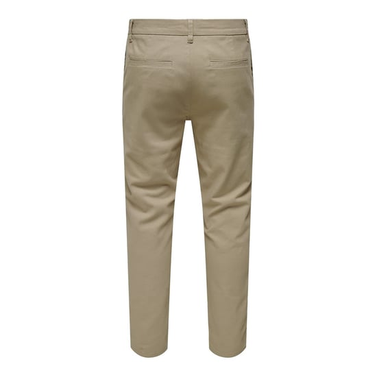 Men's Only Solid Patterned Straight Chinos in Chinchilla - Image 6
