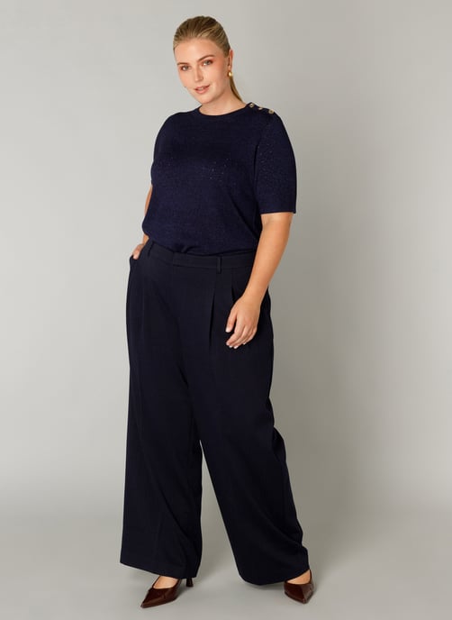 YEST CURVE Fabiola Bottoms - Dark Navy - Image 1