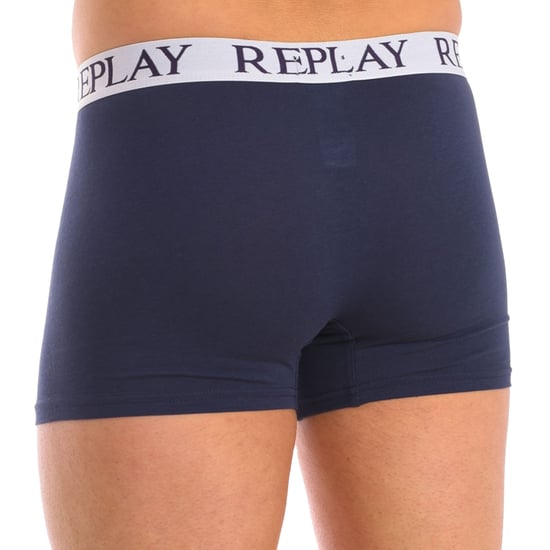 Replay Boxershorts voor heren (Set van 2) (Donkerblauw/Wit) - Image 2