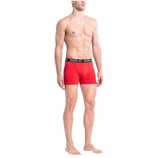 Replay Boxershorts voor heren (Set van 2) (Rood/zwart) - Image 5