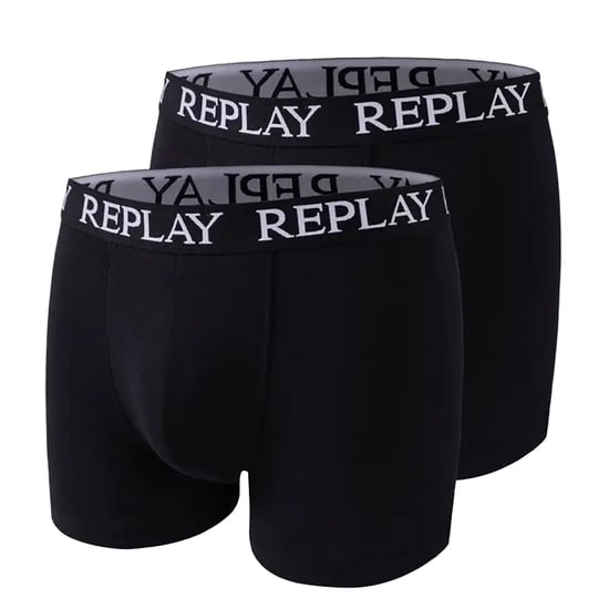Replay Boxershorts voor heren (Set van 2) (Zwart/Zwart) - Image 2