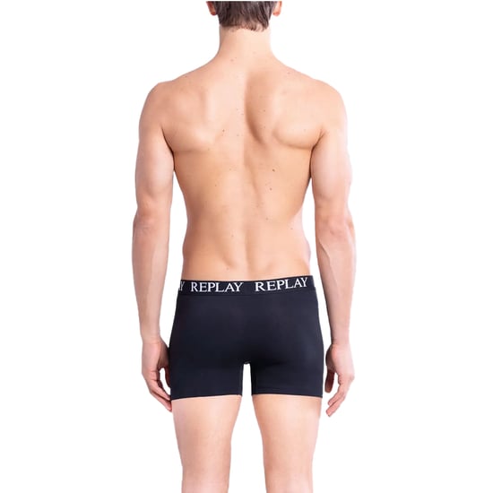 Replay Boxershorts voor heren (Set van 2) (Zwart/Zwart) - Image 3