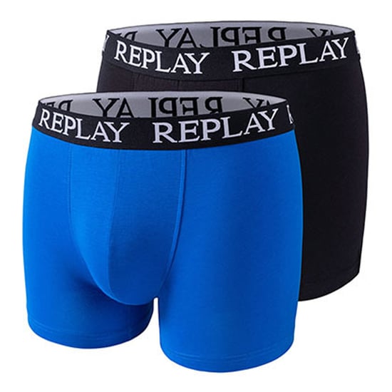 Replay Boxershorts voor heren (Set van 2) (Turquoise/Zwart) - Image 2