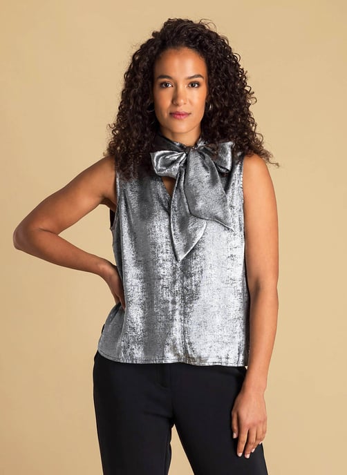 IVY BEAU Amylia Tops - Silver - Image 1