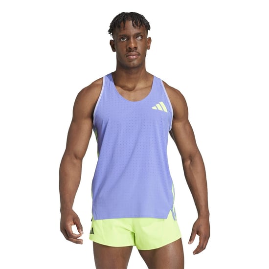 Men's adidas Promo Singlet Vest in Cobalt Blue - Image 2
