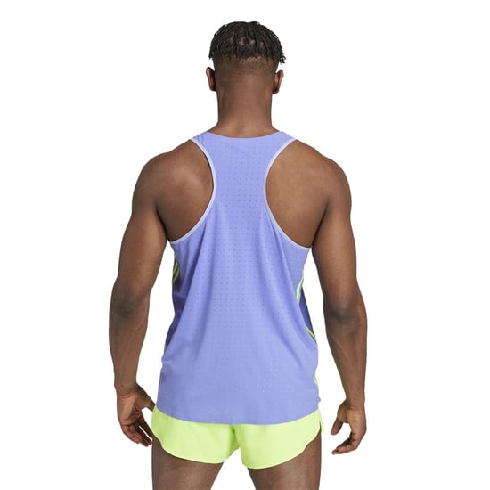 Men's adidas Promo Singlet Vest in Cobalt Blue - Image 3
