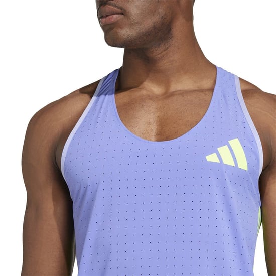 Men's adidas Promo Singlet Vest in Cobalt Blue - Image 6