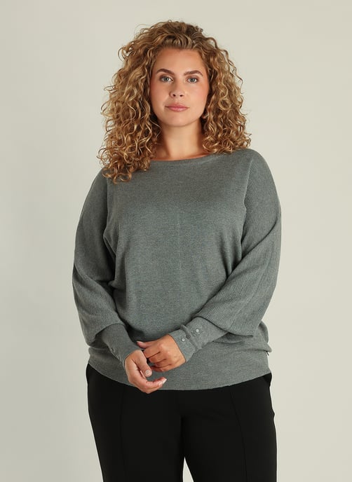YEST CURVE Gemina Tops - Dark Grey/Melange - Image 1