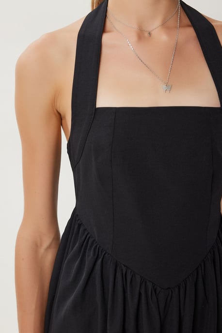 Slim Fit Midi-jurk met Vierkante Kraag - Image 5