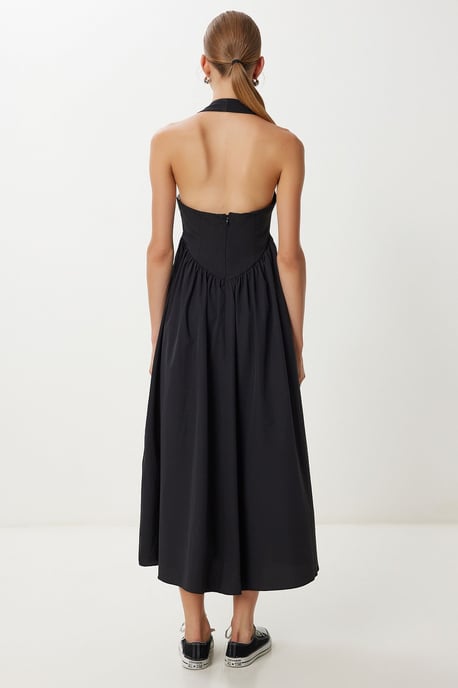 Slim Fit Midi-jurk met Vierkante Kraag - Image 6