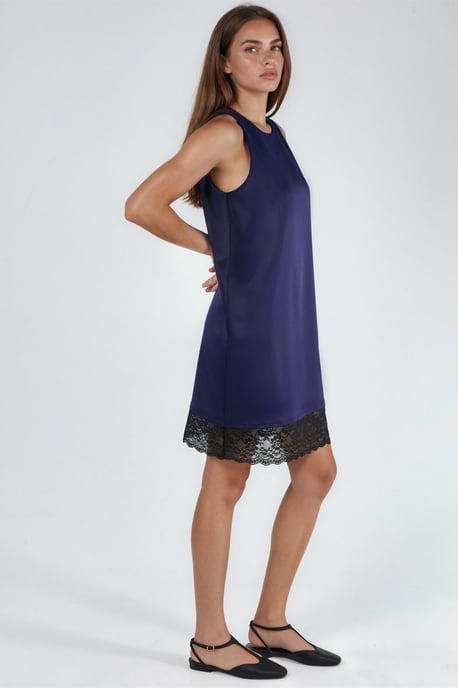 Satin Mini-jurk met Kantdetails - Image 2