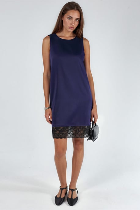 Satin Mini-jurk met Kantdetails - Image 4