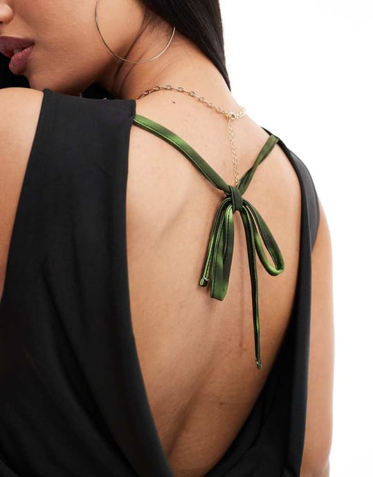 ASOS DESIGN koord halterneck rygglös topp i stort blomstertryck - Image 3