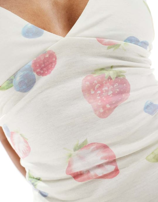 ASOS DESIGN linne i fruktmönster - Image 2