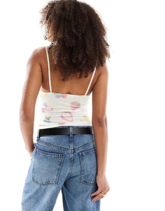 ASOS DESIGN linne i fruktmönster - Image 4