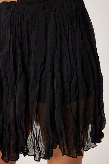 Getextureerde Minirok met Elastische Taille - Image 3