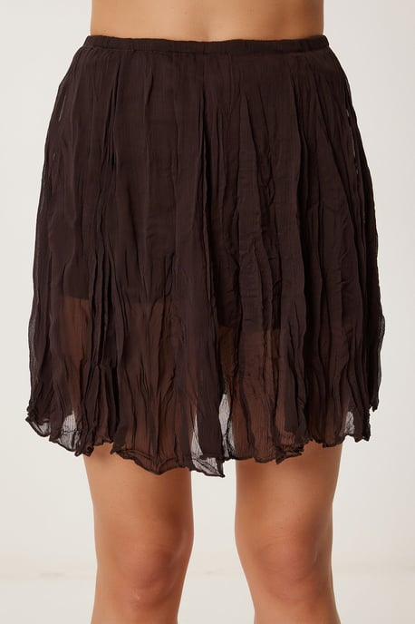 Getextureerde Minirok met Elastische Taille - Image 4