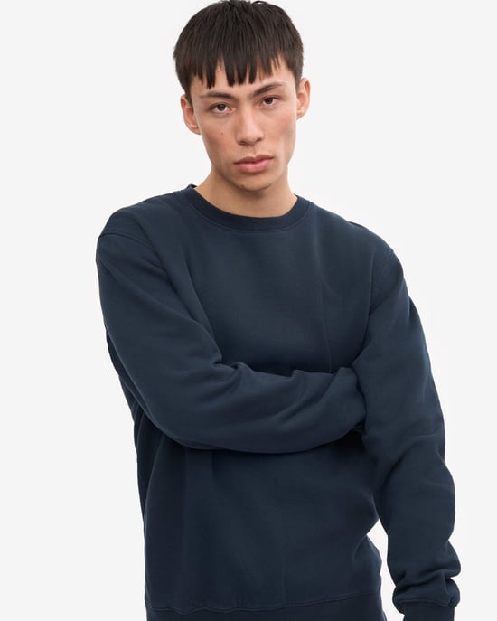 Classic Crew Neck Sweatshirt in Dark Grey - Image 5