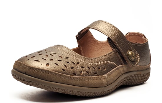 Boulevard Ontario Perforated Bar Leather Womens - Image 2
