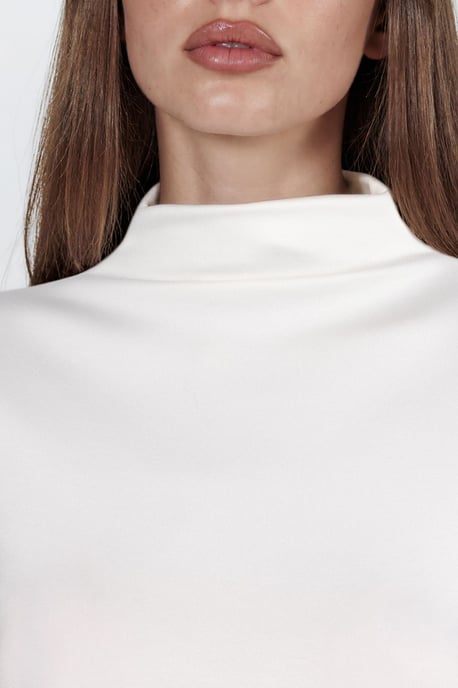Modal Touch Half Turtleneck Crop Top - Image 5