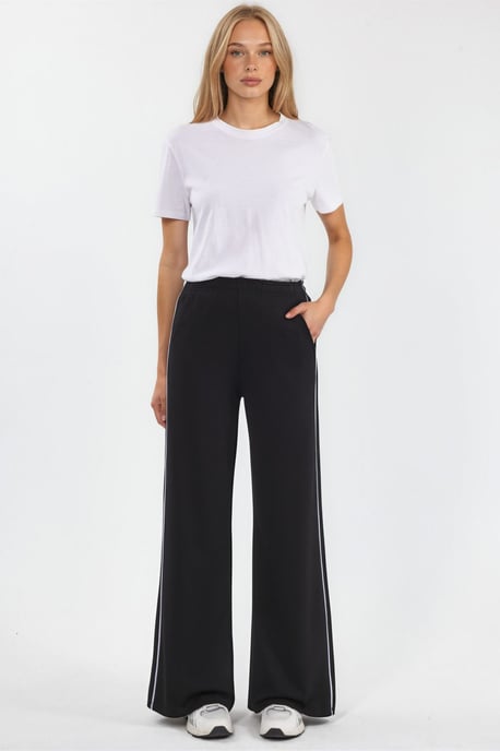 Contrast Binding Detail Modal Touch Wijde Pantalon - Image 2