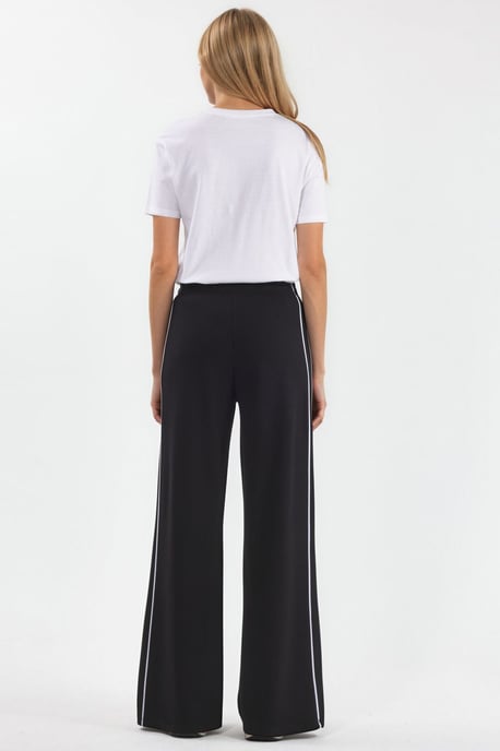 Contrast Binding Detail Modal Touch Wijde Pantalon - Image 3
