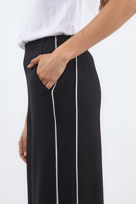 Contrast Binding Detail Modal Touch Wijde Pantalon - Image 5