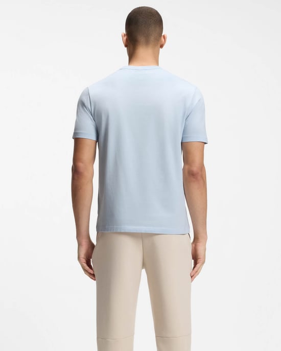 with Contrast Logo T-Shirt in Light Blue - Image 2