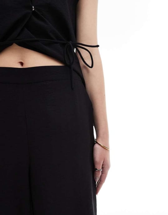 Object high waisted tailored trouser co-ord in black - Image 3