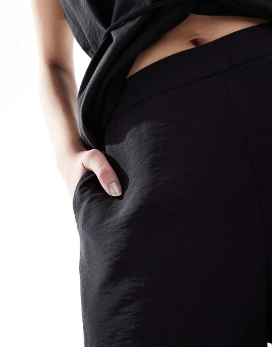 Object high waisted tailored trouser co-ord in black - Image 4
