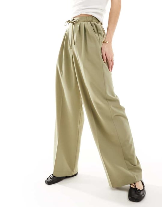 ASOS DESIGN skräddarsydda tröja byxor i khaki - Image 4