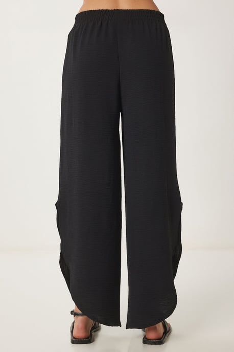 Wijde Leg Textured Pull-On Broek - Image 4