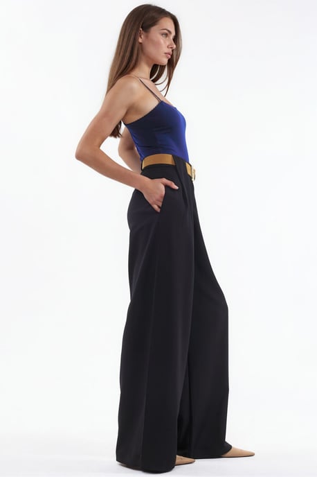 High Waist Palazzo Belted Pants - Image 2