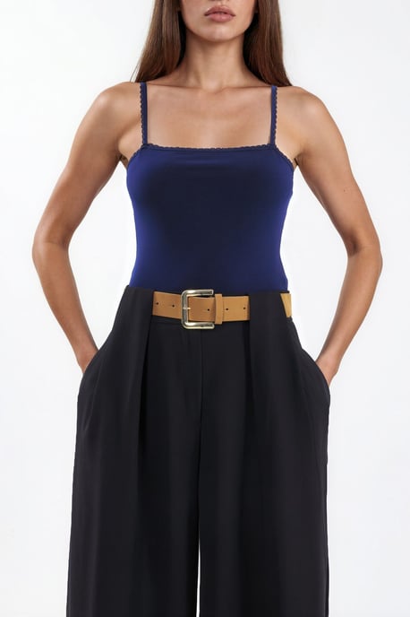 High Waist Palazzo Belted Pants - Image 4