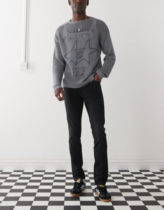 Dr Denim Snap midjehöga slim fit jeans i black mist wash - Image 1
