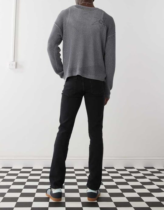 Dr Denim Snap midjehöga slim fit jeans i black mist wash - Image 2