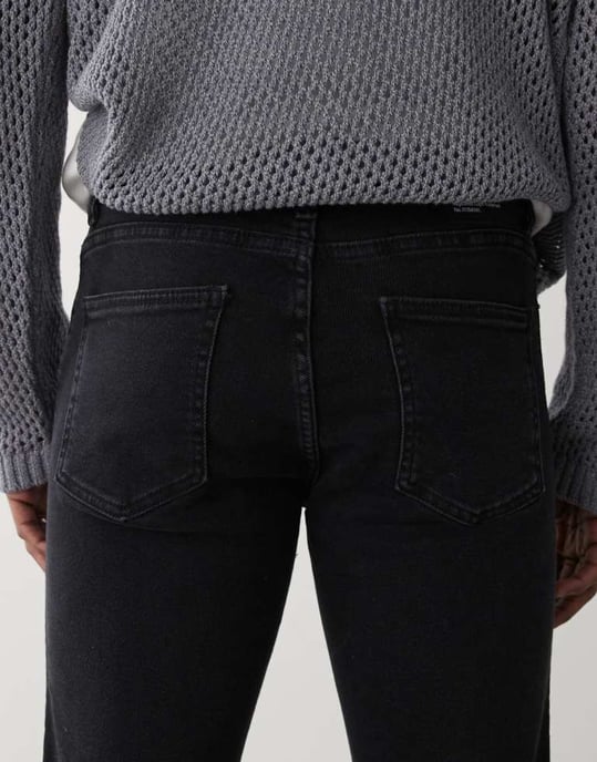 Dr Denim Snap midjehöga slim fit jeans i black mist wash - Image 4