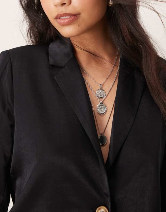 Vila oversized button front blazer co-ord in black - Image 2