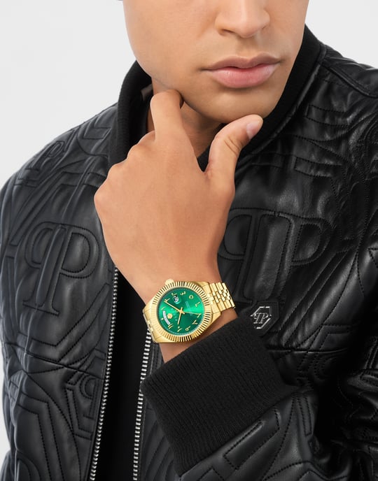 Philipp Plein Date Superlative Heren Horloge Goudkleurig PWPNA1026 - Image 3