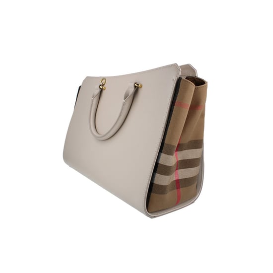 Burberry Banwell Medium Leather Handbag - Limestone - Image 3