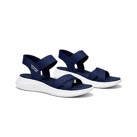 Skechers Ultra Flex 3.0 Sandal - Never Womens Ankle Strap Sandals Navy - Image 3