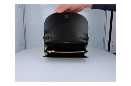 Burberry Hannah Leather Bag - Black - Image 4