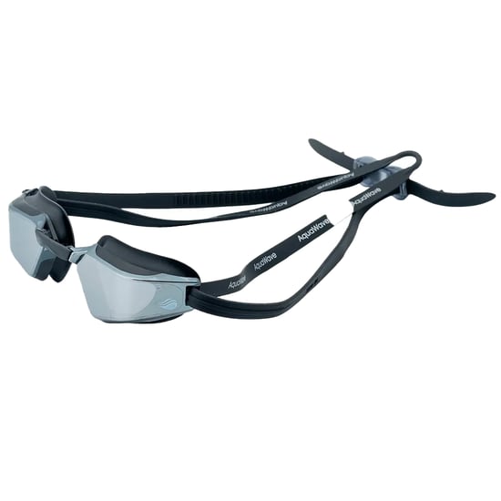Aquawave Vectro MC Champ Spiegelde Zwembril voor Volwassenen (Zwart/Zilver) - Image 1